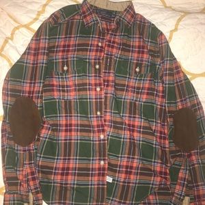 Ralph Lauren Men’s flannel w/ elbow patches
